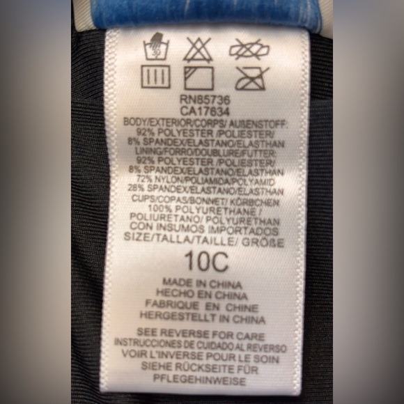 Gabar Women's One Piece Tummy Control Swimsuit Size 10c - Picture 7 of 9